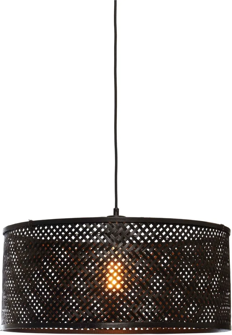 Hanglamp Java - Bamboe - Ø50cm - Modern - Hanglampen Eetkamer, Slaapkamer, Woonkamer fra GOOD&MOJO i Sort – produktbillede