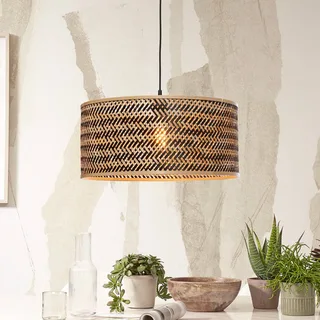 hanglamp Java, naturel/zwart, Ø 50 cm, E27 by GOOD&MOJO in Licht hout, Black – product photo 1 of 5