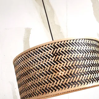 hanglamp Java, naturel/zwart, Ø 50 cm, E27 by GOOD&MOJO in Licht hout, Black – product photo 5 of 5
