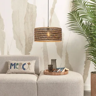 hanglamp Java, naturel/zwart, Ø 50 cm, E27 by GOOD&MOJO in Licht hout, Black – product photo 3 of 5