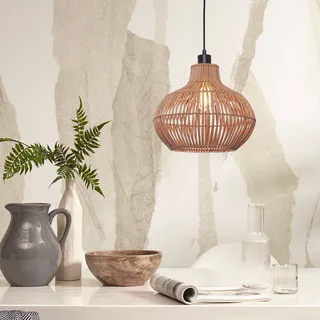 hanglamp Kalahari, Ø 32 cm, naturel, rotan, E27 by GOOD&MOJO in Licht hout, Black – product photo 2 of 5