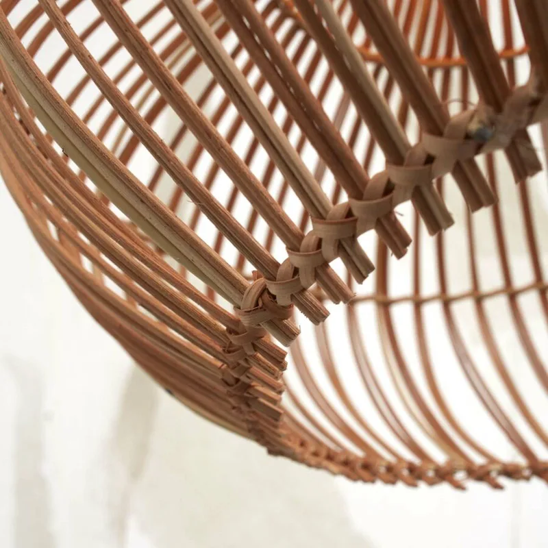 hanglamp Kalahari, Ø 42 cm, naturel, rotan, E27 by GOOD&MOJO in Licht hout, Black – product photo 4 of 5