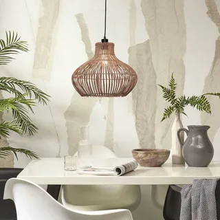 hanglamp Kalahari, Ø 42 cm, naturel, rotan, E27 by GOOD&MOJO in Licht hout, Black – product photo 2 of 5