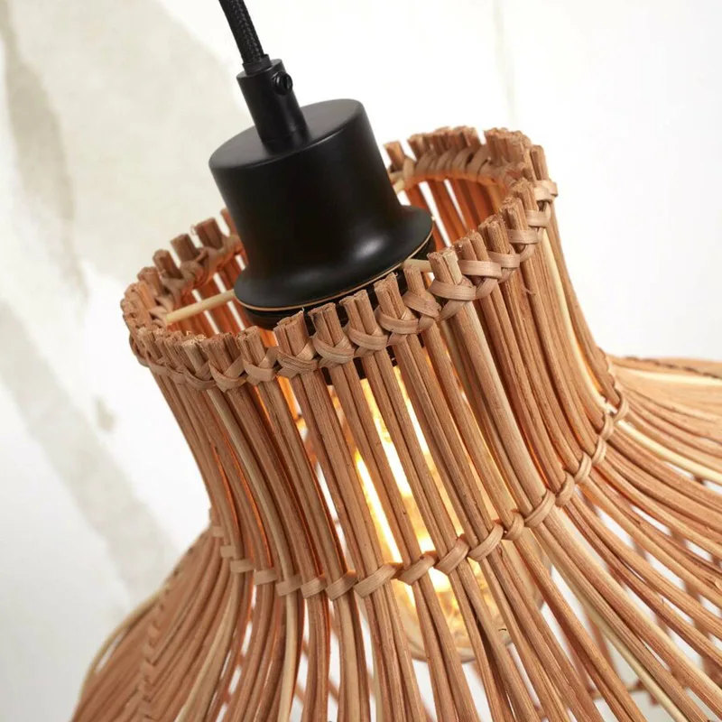 hanglamp Kalahari, Ø 42 cm, naturel, rotan, E27 by GOOD&MOJO in Licht hout, Black – product photo 5 of 5