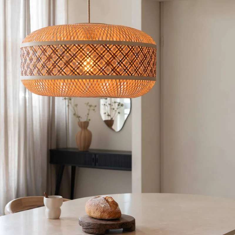 hanglamp Langkawi, bruin Ø 50 cm, bamboe E27 by GOOD&MOJO in Natuurlijk bamboe, Brown – product photo 3 of 5