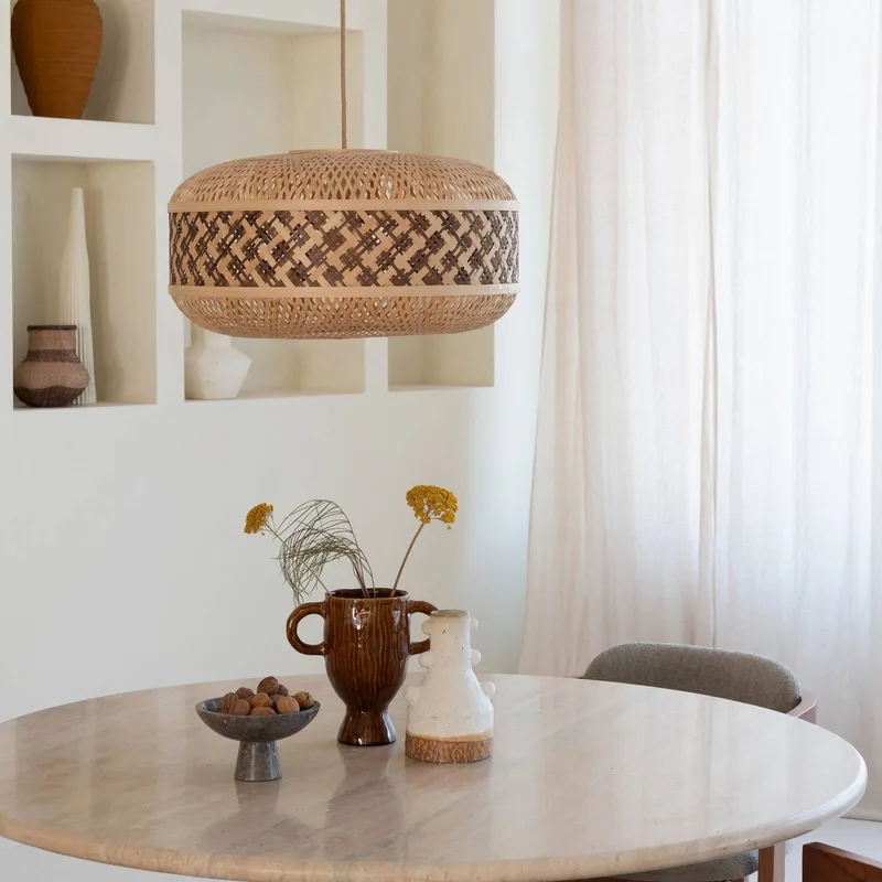 hanglamp Langkawi, bruin Ø 50 cm, bamboe E27 by GOOD&MOJO in Natuurlijk bamboe, Brown – product photo 2 of 5
