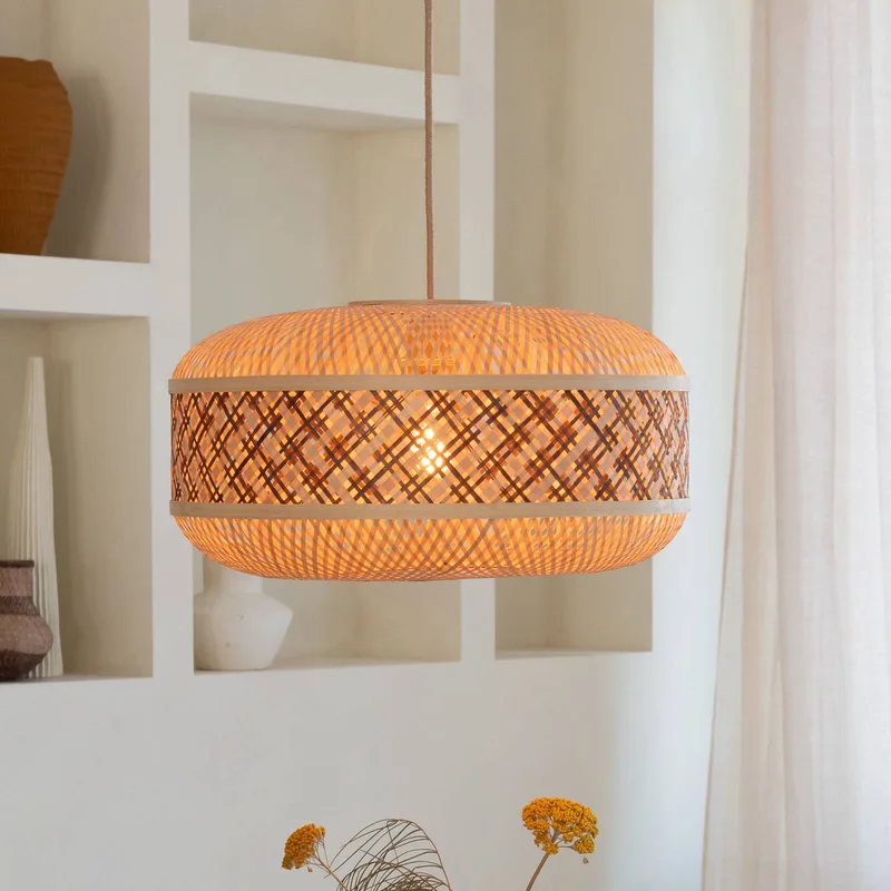 hanglamp Langkawi, bruin Ø 50 cm, bamboe E27 by GOOD&MOJO in Natuurlijk bamboe, Brown – product photo 1 of 5