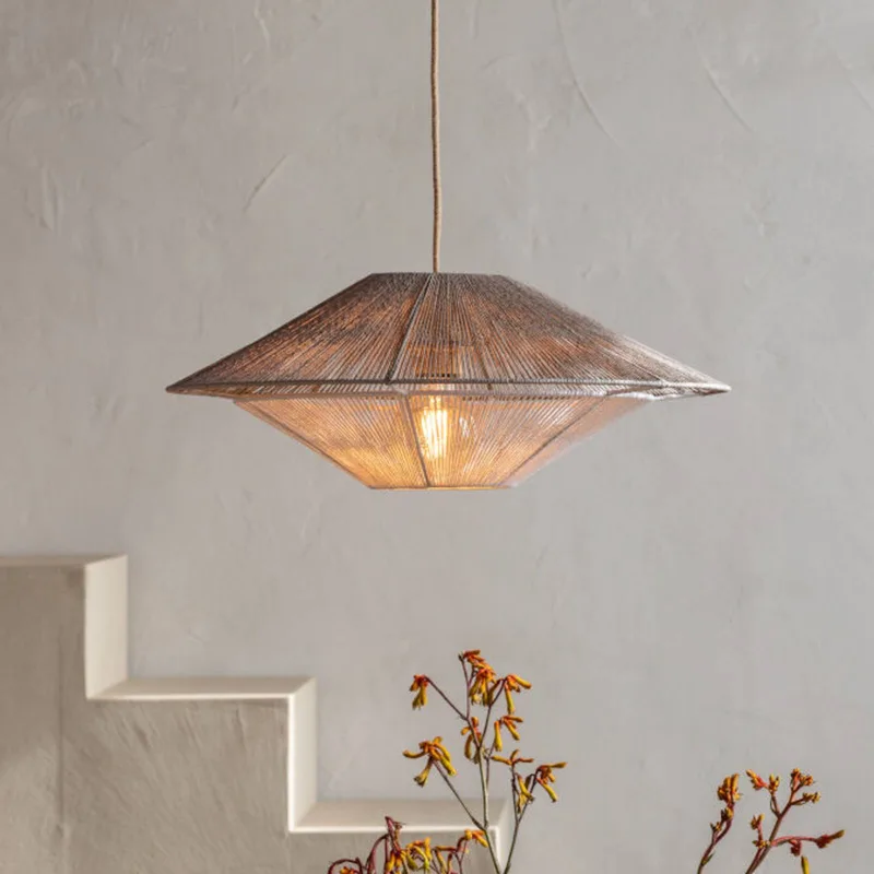 hanglamp Lumbini, Ø 50 cm, lichtgrijs, papieren koord by GOOD&MOJO in Light grey, White – product photo 1 of 3