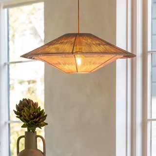 hanglamp Lumbini, Ø 60 cm, lichtgrijs, papieren koord by GOOD&MOJO in Light grey, White – product photo 2 of 3