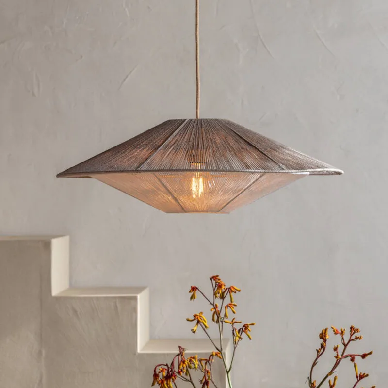 hanglamp Lumbini, Ø 60 cm, lichtgrijs, papieren koord by GOOD&MOJO in Light grey, White – product photo 1 of 3