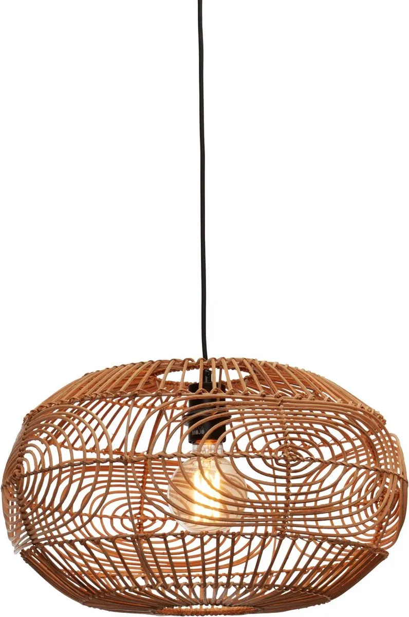 Hanglamp Madeira - Rotan - Ø48cm - Modern - Hanglampen Eetkamer, Slaapkamer, Woonkamer van GOOD&MOJO in Bruin – productfoto
