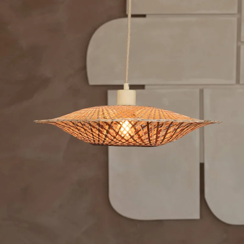 hanglamp Madura, Ø 44 cm, naturel/bruin, bamboe by GOOD&MOJO in Licht hout, Brown – product photo 1 of 5