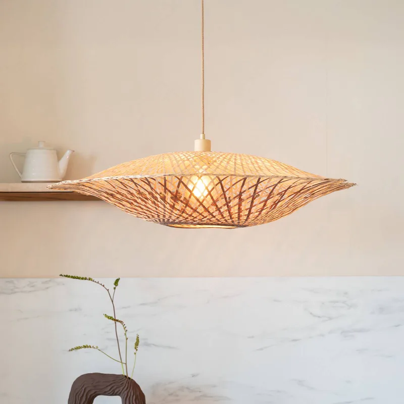 hanglamp Madura, Ø 60 cm, naturel/bruin, bamboe by GOOD&MOJO in Licht hout, Brown – product photo 1 of 5