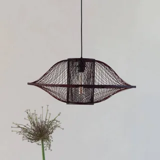hanglamp Maui, rood, Ø 70 cm, bamboe, E27 by GOOD&MOJO in Bordeauxrood – product photo 2 of 5