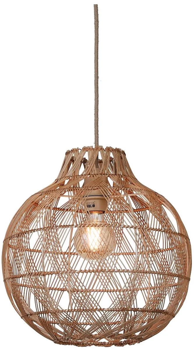 Hanglamp Mendoza - Naturel - Ø35cm - Bohemian - Hanglampen Eetkamer, Slaapkamer, Woonkamer by GOOD&MOJO in Brown – product photo