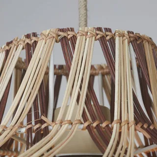 hanglamp Mendoza, naturel/rood, Ø 40 cm, bamboe by GOOD&MOJO in Natuurlijk bamboe, Bordeauxrood – product photo 5 of 5