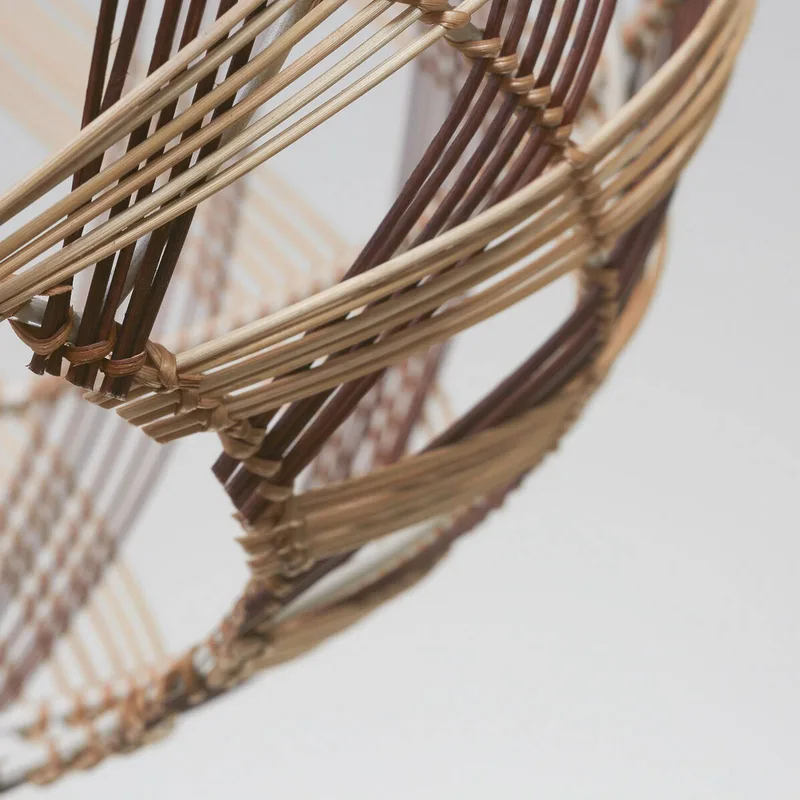 hanglamp Mendoza, naturel/rood, Ø 40 cm, bamboe by GOOD&MOJO in Natuurlijk bamboe, Bordeauxrood – product photo 4 of 5