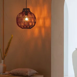 hanglamp Mendoza, rood, Ø 35 cm, bamboe, E27 by GOOD&MOJO in Bordeauxrood – product photo 3 of 5