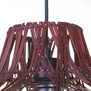 hanglamp Mendoza, rood, Ø 40 cm, bamboe, E27 by GOOD&MOJO in Bordeauxrood – product photo 4 of 5
