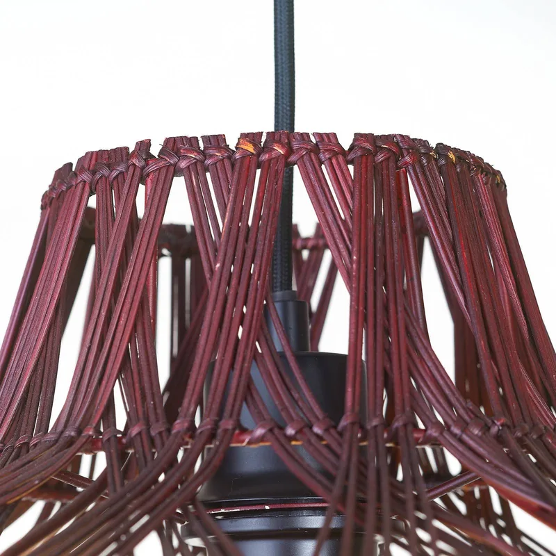hanglamp Mendoza, rood, Ø 40 cm, bamboe, E27 by GOOD&MOJO in Bordeauxrood – product photo 4 of 5