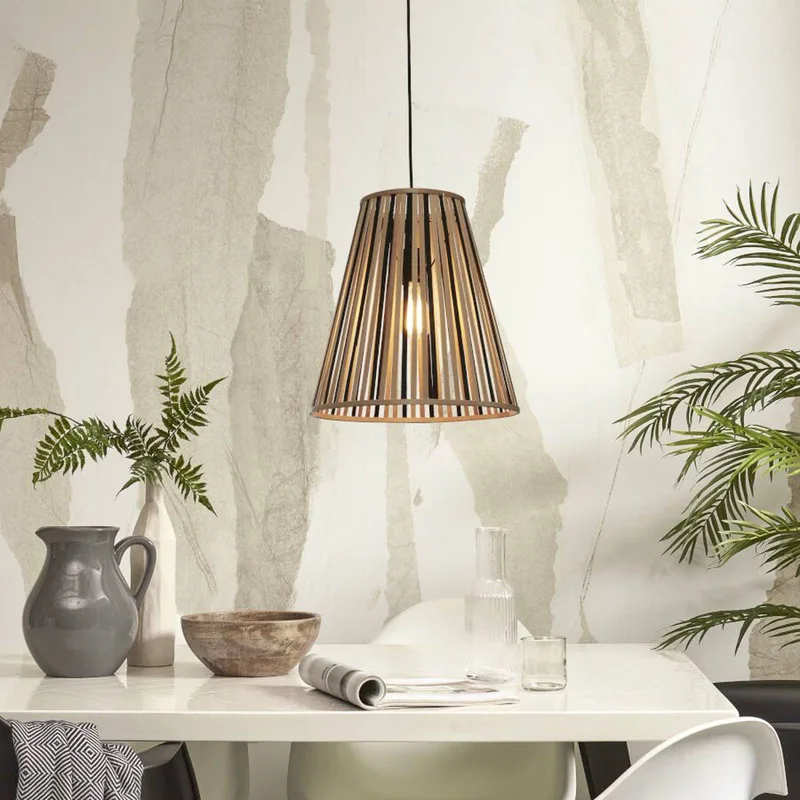 hanglamp Merapi, naturel/zwart, 42 cm, E27 by GOOD&MOJO in Natural, Black – product photo 2 of 5