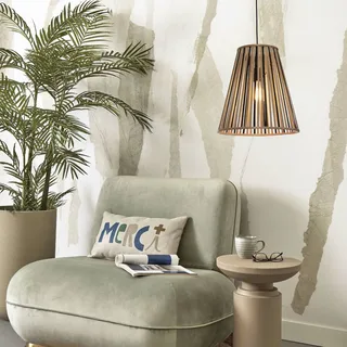 hanglamp Merapi, naturel/zwart, 42 cm, E27 by GOOD&MOJO in Natural, Black – product photo 3 of 5