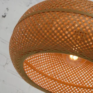 hanglamp Palawan, asymmetrisch, naturel, Ø 60 cm by GOOD&MOJO in Natural, Nikkel – product photo 4 of 5