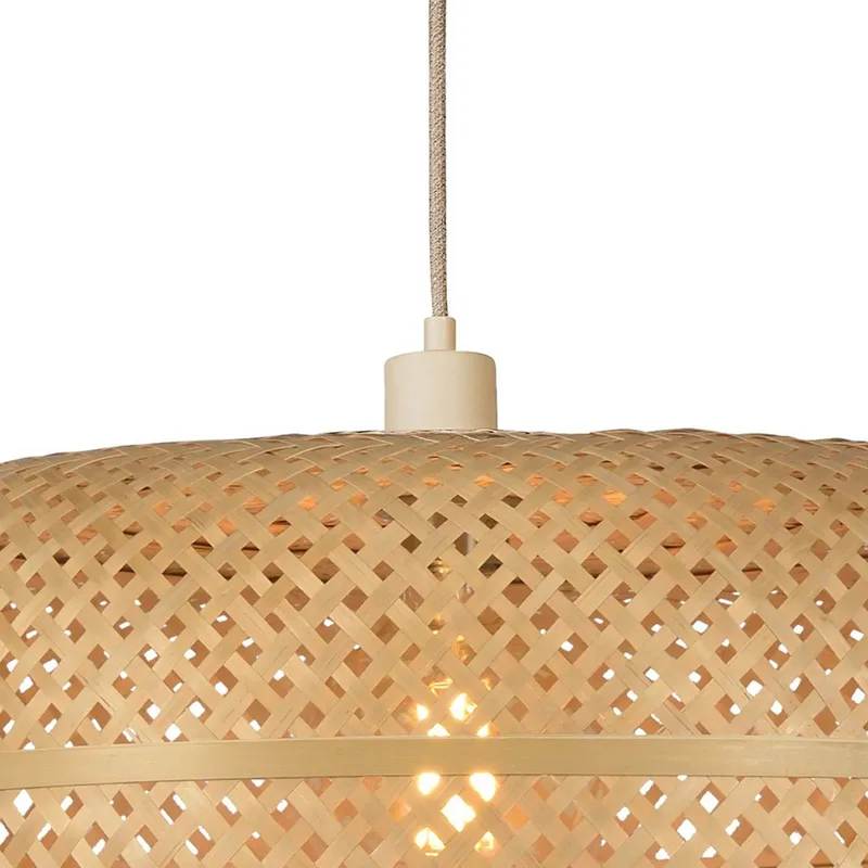 hanglamp Palawan, asymmetrisch, naturel, Ø 60 cm by GOOD&MOJO in Natural, Nikkel – product photo 1 of 5