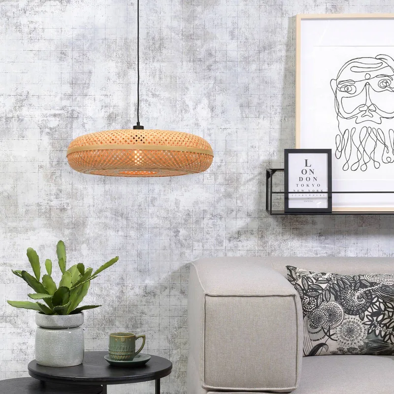 hanglamp Palawan, naturel, Ø 60 cm, bamboe, E27 by GOOD&MOJO in Natural – product photo 3 of 5