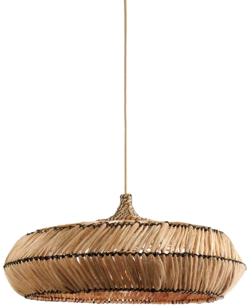 Hanglamp Rinjani - Bruin - Ø60x250cm - Modern - Hanglampen Eetkamer, Slaapkamer, Woonkamer by GOOD&MOJO in Natural – product photo