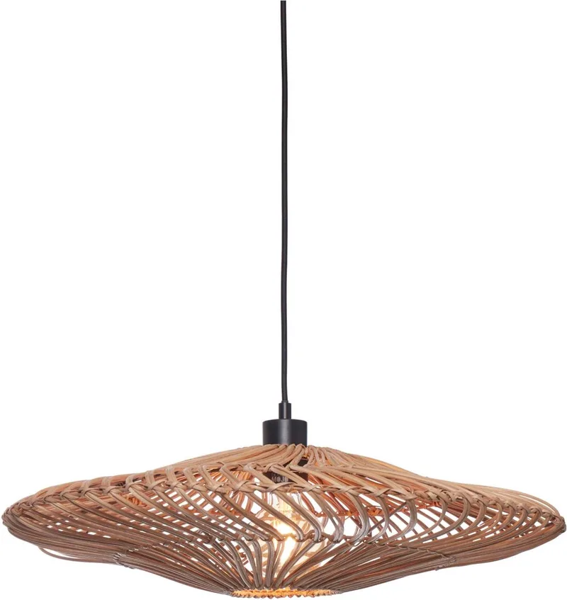 Hanglamp Zanzibar - Rotan - Ø55cm - Modern - Hanglampen Eetkamer, Slaapkamer, Woonkamer by Good&Mojo in Brown – product photo
