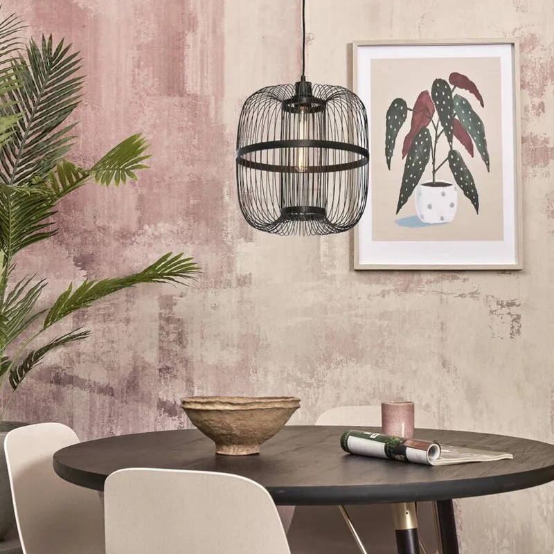 Hokkaido hanglamp, hoogte 38 cm van GOOD&MOJO in Zwart – productfoto 1 van 5