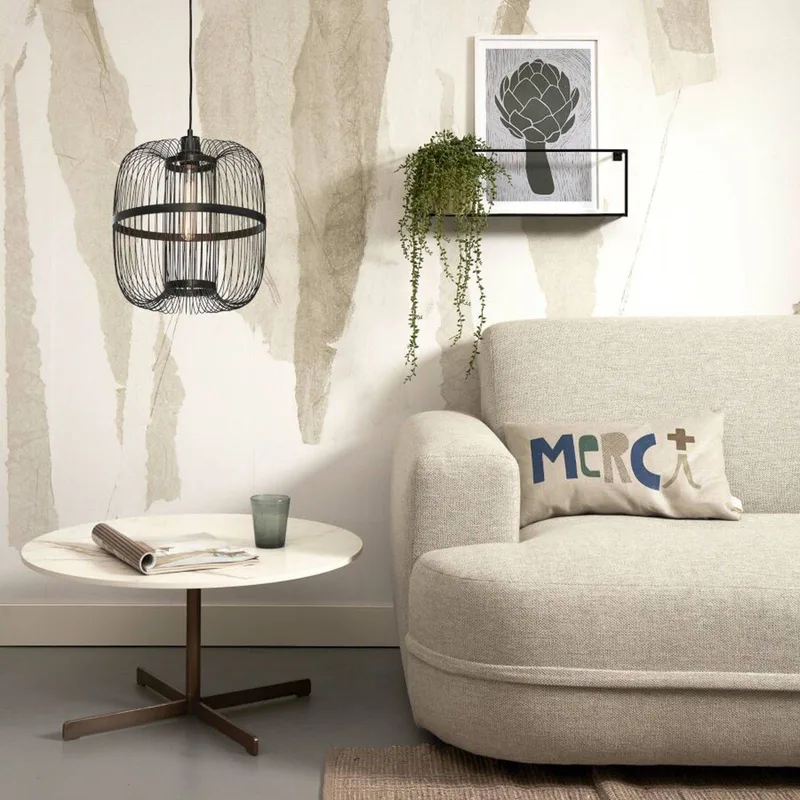 Hokkaido hanglamp, hoogte 38 cm van GOOD&MOJO in Zwart – productfoto 2 van 5