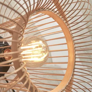Hokkaido wandlamp van bamboe, naturel van GOOD&MOJO in Naturel – productfoto 4 van 5