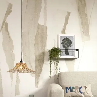 Ibiza hanglamp Ø 50 cm van GOOD&MOJO in Zwart, Naturel – productfoto 2 van 5