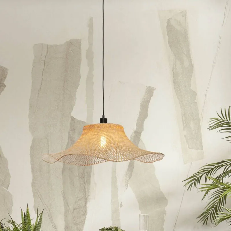 Ibiza hanglamp Ø 65 cm naturel van GOOD&MOJO in Naturel – productfoto 1 van 5