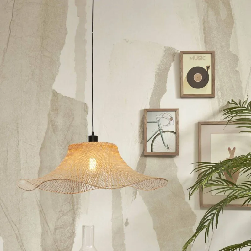 Ibiza hanglamp Ø 65 cm naturel van GOOD&MOJO in Naturel – productfoto 2 van 5