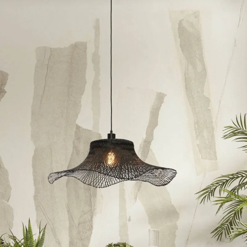 Ibiza hanglamp Ø 65 cm van GOOD&MOJO in Zwart – productfoto 1 van 5