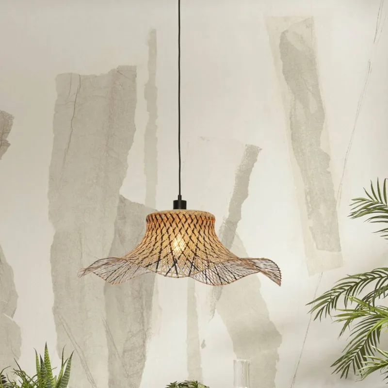 Ibiza hanglamp Ø 65 cm by GOOD&MOJO in Black, Natural – product photo 1 of 4