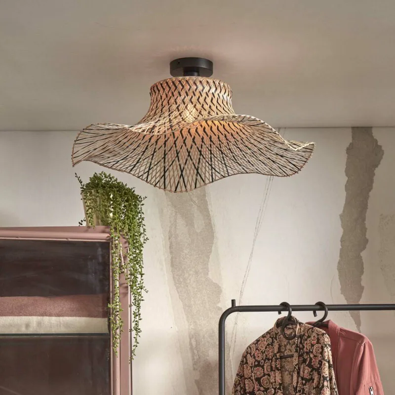 Ibiza plafondlamp Ø 65 cm naturel/zwart by GOOD&MOJO in Natural, Black – product photo 1 of 4