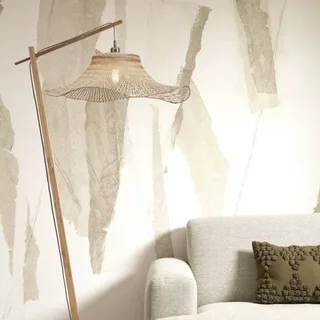 Ibiza vloerlamp Ø 65 cm naturel/naturel de GOOD&MOJO en Naturel – photo du produit 1 sur 5