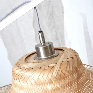 Ibiza vloerlamp Ø 65 cm de GOOD&MOJO en Blanc, Naturel – photo du produit 4 sur 5