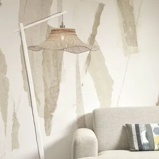 Ibiza vloerlamp Ø 65 cm de GOOD&MOJO en Blanc, Naturel – photo du produit 1 sur 5