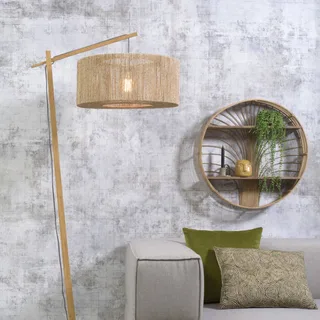 Iguazu booglamp naturel, cilinder Ø 50 cm by GOOD&MOJO in Licht hout, Natural – product photo 1 of 5