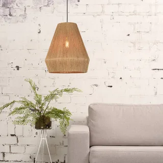 Iguazu hanglamp, kegelvormig, naturel, Ø 40 cm van GOOD&MOJO in Naturel, Zwart – productfoto 3 van 5
