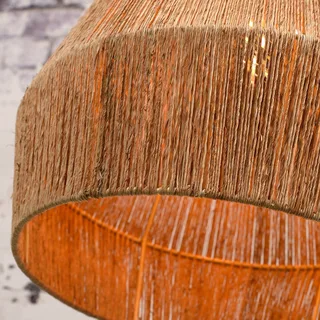 Iguazu hanglamp, kegelvormig, naturel, Ø 40 cm van GOOD&MOJO in Naturel, Zwart – productfoto 4 van 5