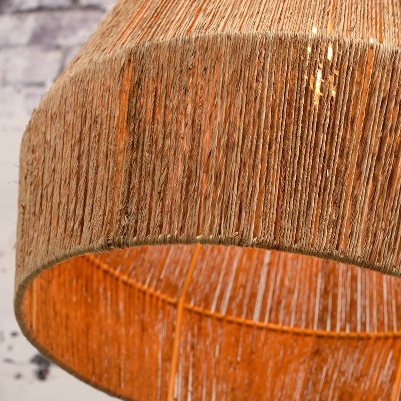 Iguazu hanglamp, kegelvormig, naturel, Ø 40 cm van GOOD&MOJO in Naturel, Zwart – productfoto 4 van 5