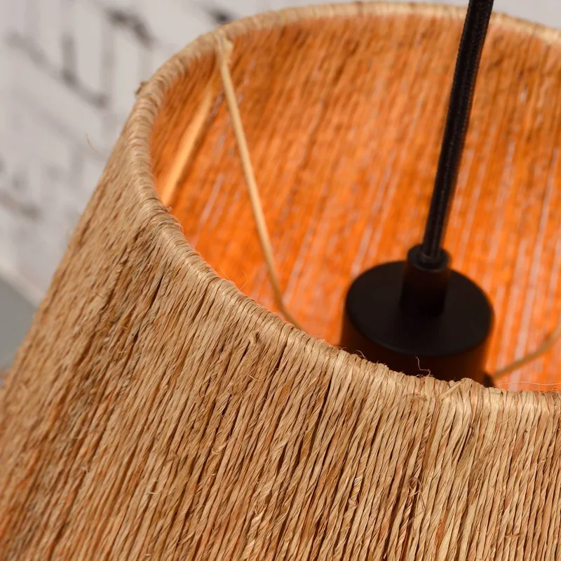 Iguazu hanglamp, kegelvormig, naturel, Ø 40 cm van GOOD&MOJO in Naturel, Zwart – productfoto 5 van 5