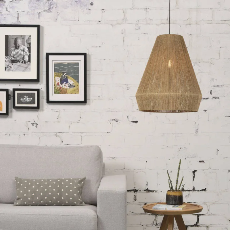Iguazu hanglamp, kegelvormig, naturel, Ø 50 cm by GOOD&MOJO in Natural – product photo 2 of 5