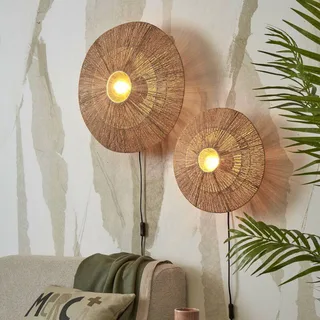 Iguazu wandlamp Ø 55 cm naturel de GOOD&MOJO en Naturel – photo du produit 5 sur 5
